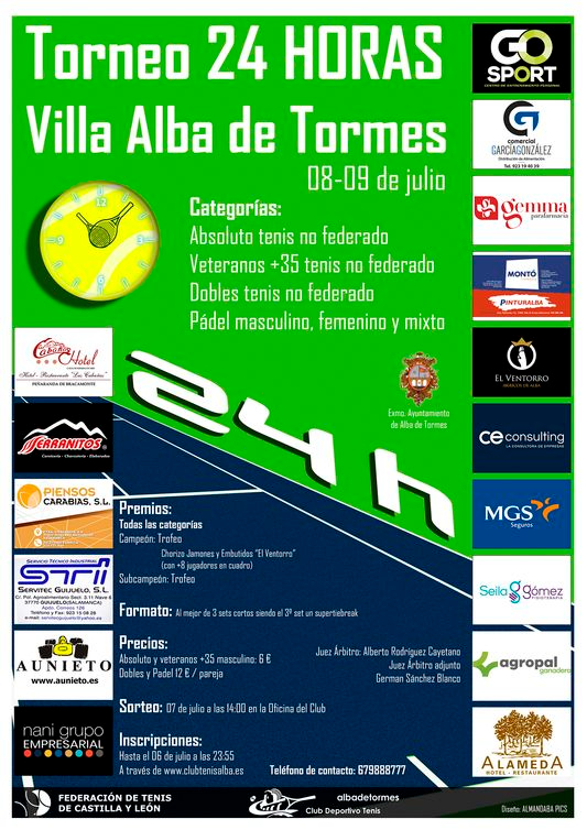 &Uacute;ltimas horas para inscribirse al III Torneo de Tenis y P&aacute;del &lsquo;Villa Alba de Tormes 2023&rsquo; | Imagen 1