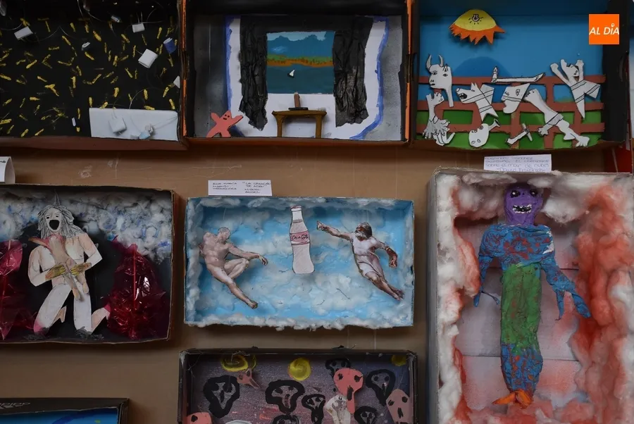 Foto 10 - Alumnos del Fray Diego recrean en 3D ic&oacute;nicos cuadros con singulares toques propios