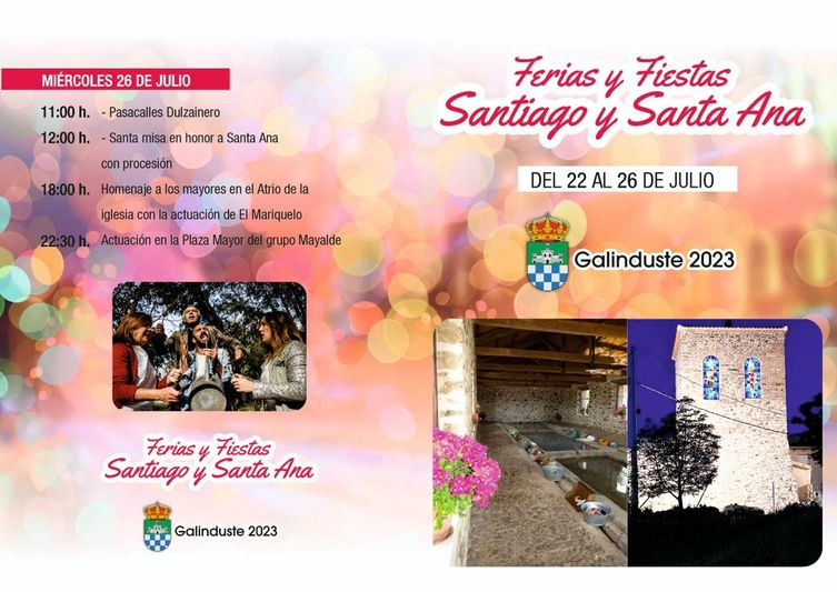 Galinduste anuncia ya sus fiestas en honor a Santiago y Santa Ana&nbsp; | Imagen 1