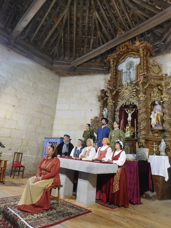 Representación de la oba 'Buscando a Nebrija' en la iglesia de Gejo de los Reyes