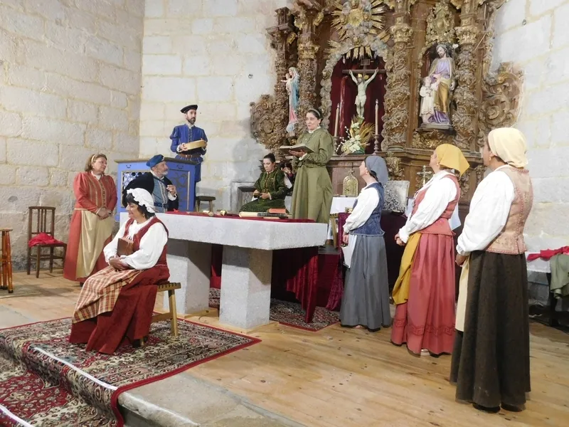 Representación de la oba 'Buscando a Nebrija' en la iglesia de Gejo de los Reyes