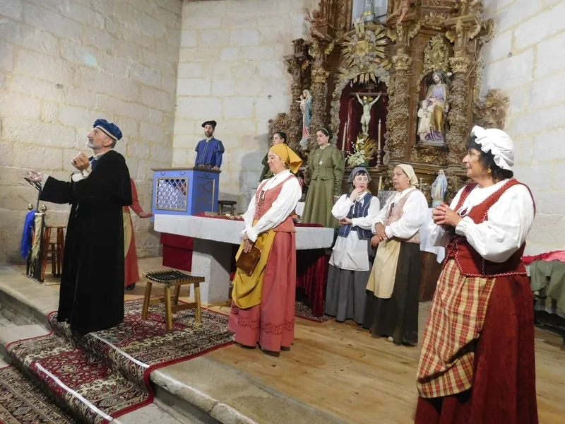 Representación de la oba 'Buscando a Nebrija' en la iglesia de Gejo de los Reyes