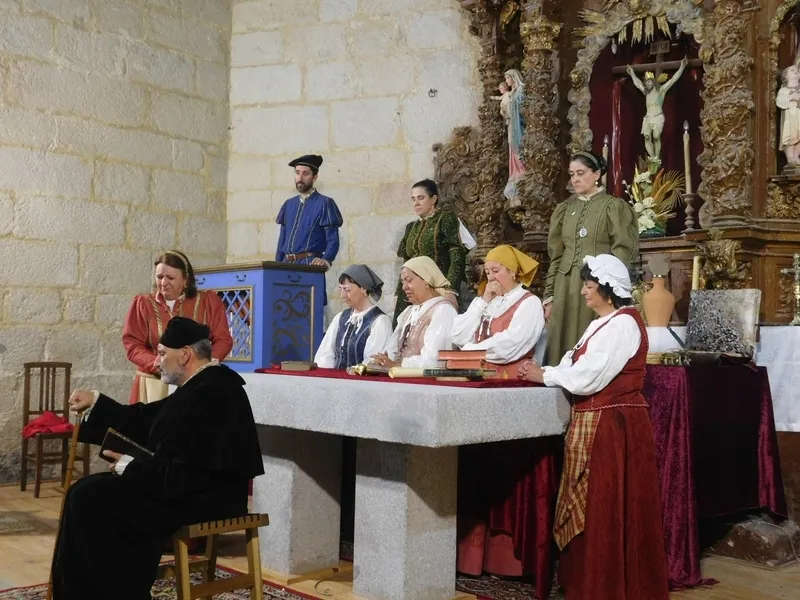 Representación de la oba 'Buscando a Nebrija' en la iglesia de Gejo de los Reyes