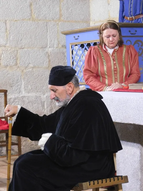 Representación de la oba 'Buscando a Nebrija' en la iglesia de Gejo de los Reyes