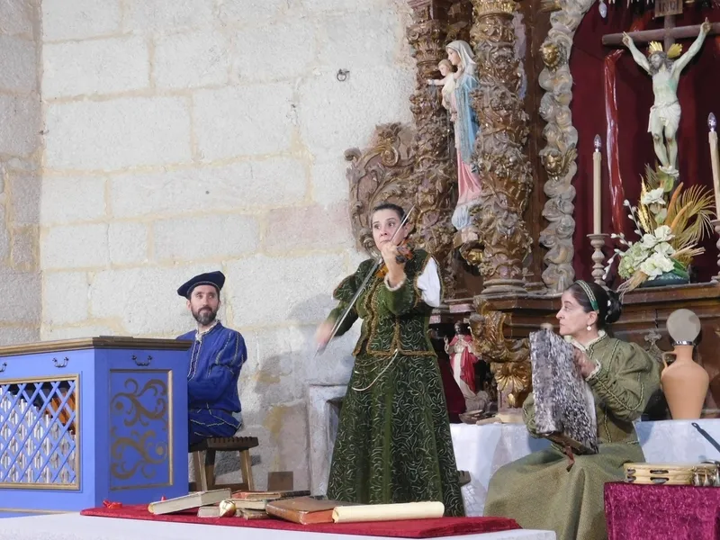 Representación de la oba 'Buscando a Nebrija' en la iglesia de Gejo de los Reyes
