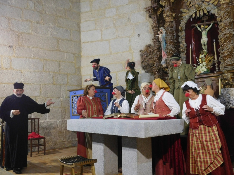 Representación de la oba 'Buscando a Nebrija' en la iglesia de Gejo de los Reyes