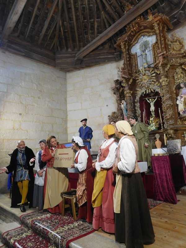 Representación de la oba 'Buscando a Nebrija' en la iglesia de Gejo de los Reyes