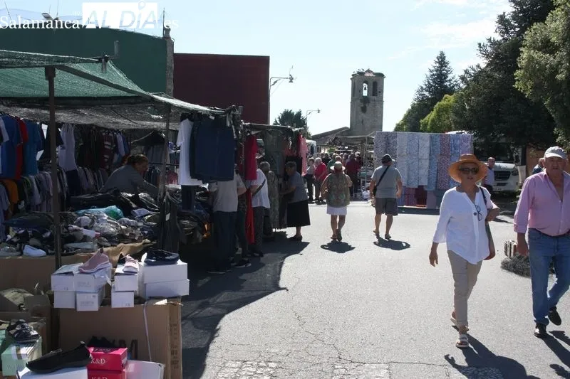 El buen tiempo y la gran variedad de productos atraía a numeroso público al mercadillo de este primer domingo de julio