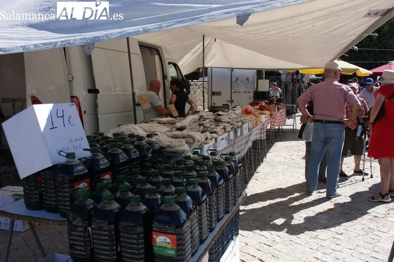 El buen tiempo y la gran variedad de productos atraía a numeroso público al mercadillo de este primer domingo de julio