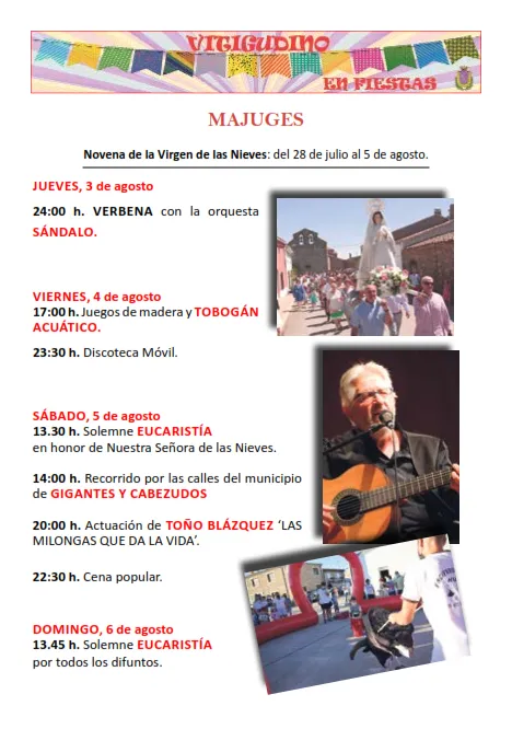 Programa de fiestas de Majuges 