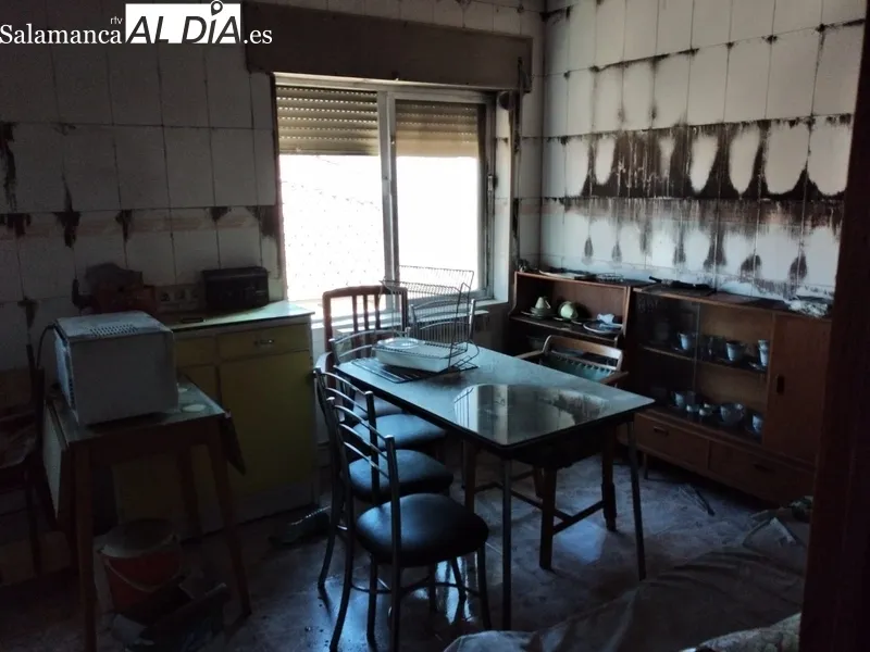 Peligroso enciendo en Bañobárez en pleno centro del pueblo
