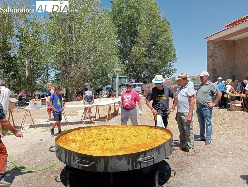 Paella en la chopera en Sobradillo para enfilar el final de las fiestas
