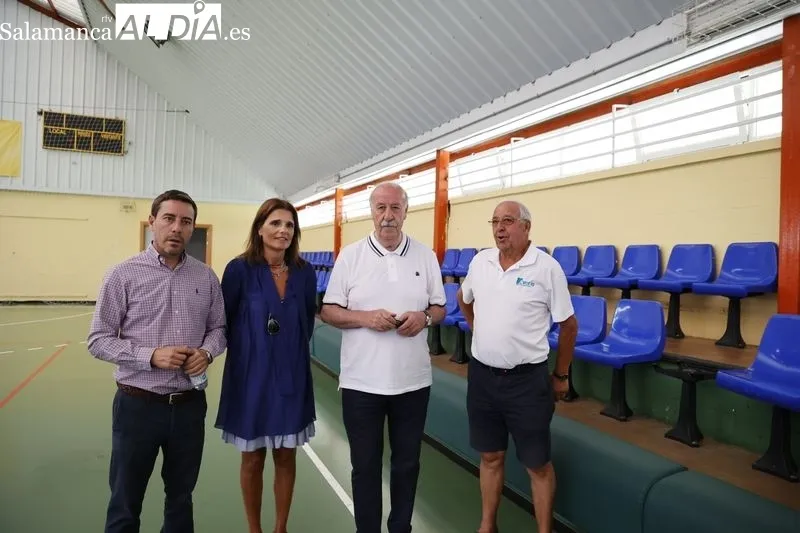 Visita de Vicente del Bosque al Campus que lleva su nombre en Salamanca. Foto de David Sañudo