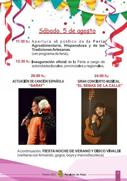 Foto 4 - El Sebas de la Calle, un tributo a Estopa y la Feria Agroalimentaria, protagonistas en las fiestas de Peralejos de Abajo  