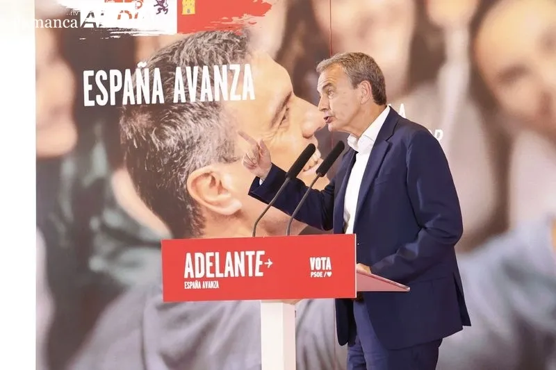 Mitin de José Luis Rodríguez Zapatero, expresidente del Gobierno, en Salamanca. Foto de David Sañudo