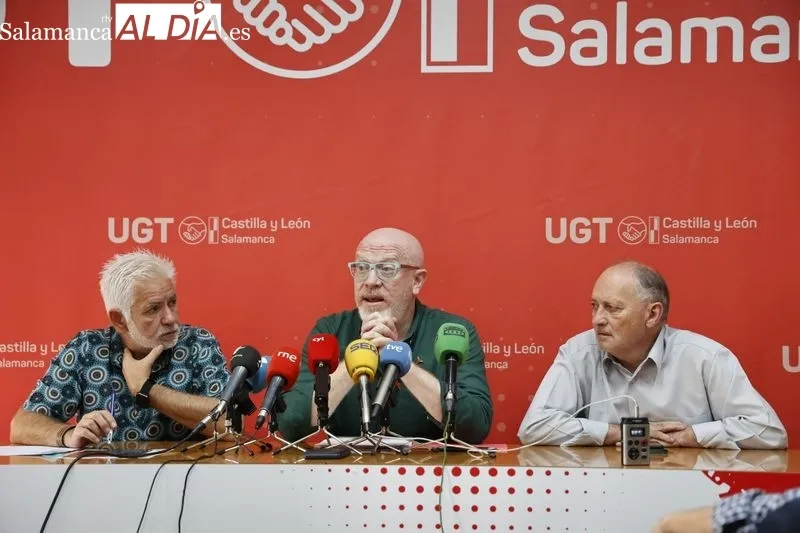 Jesús Gallego, secretario de Relaciones Internacionales de UGT CEC, en Salamanca. Foto de David Sañudo