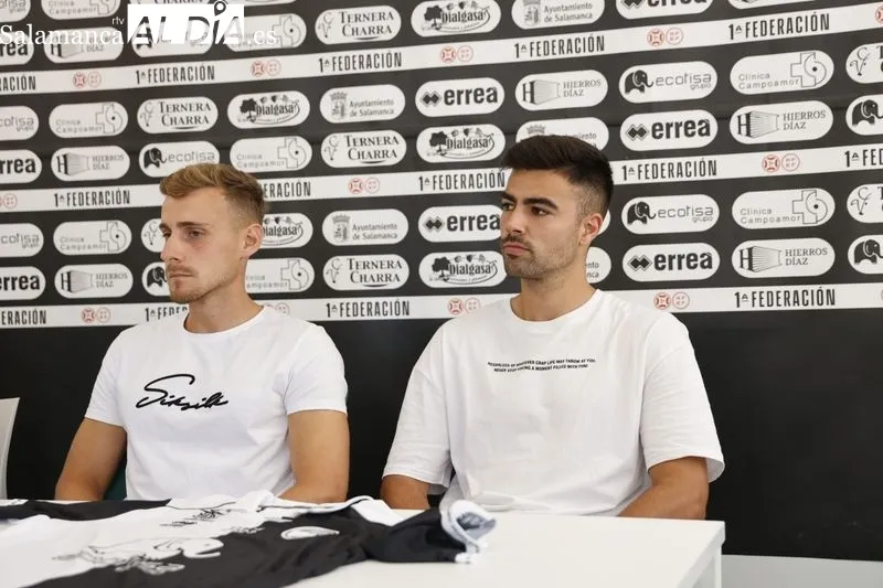 Presentación de Manu Ramírez, Camus, Iván Martínez y Erik Ruiz como nuevos jugadores de Unionistas de Salamanca. Foto de David Sañudo