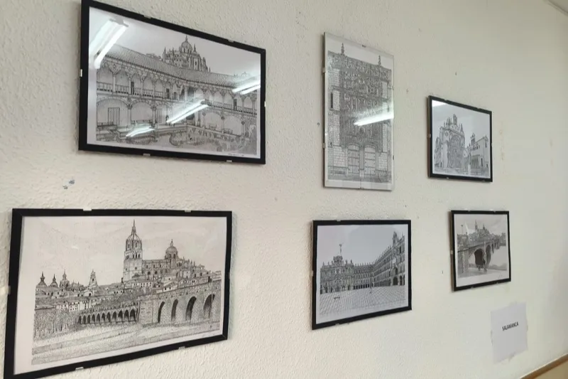 Adrián González muestra sus obras en Aldeaseca en la exposición ‘Arte en Tinta’