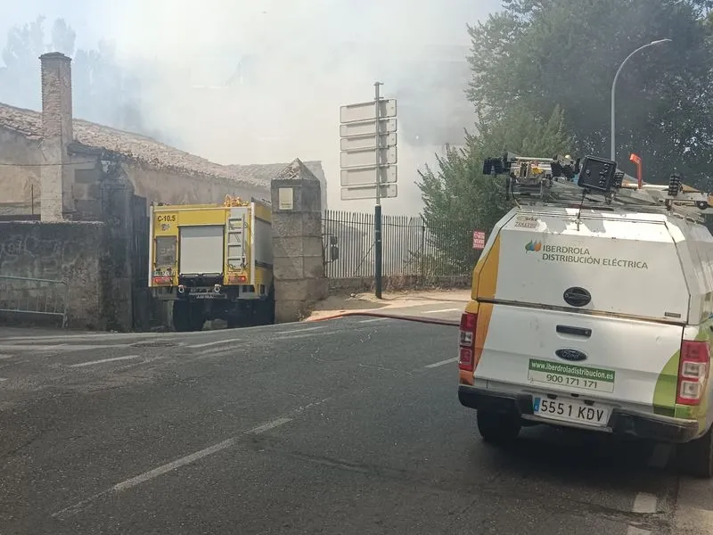Incendio en Béjar. Fotos: David Sánchez
