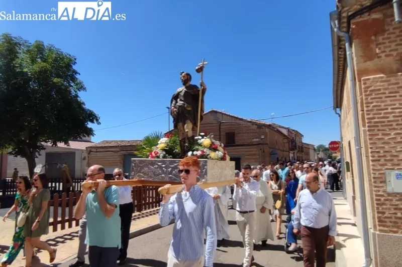Babilafuente festejaba en las calles a su patrón, San Roque