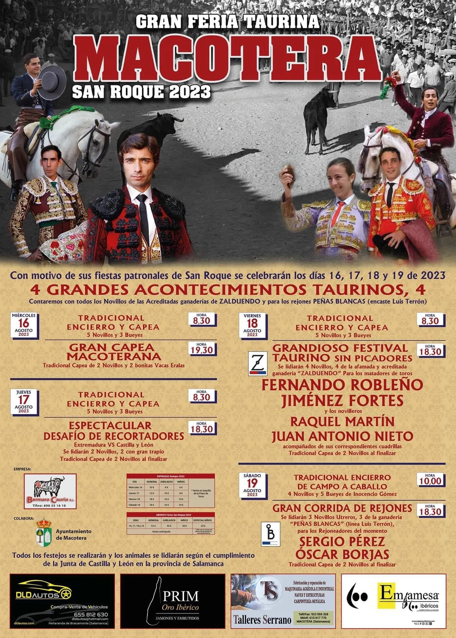 Foto 2 - Arranca la venta de abonos y entradas para los festejos taurinos de San Roque 2023 en Macotera