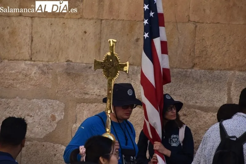 Foto 4 - Los j&oacute;venes de la JMJ se hacen notar en Salamanca antes de ir a Lisboa