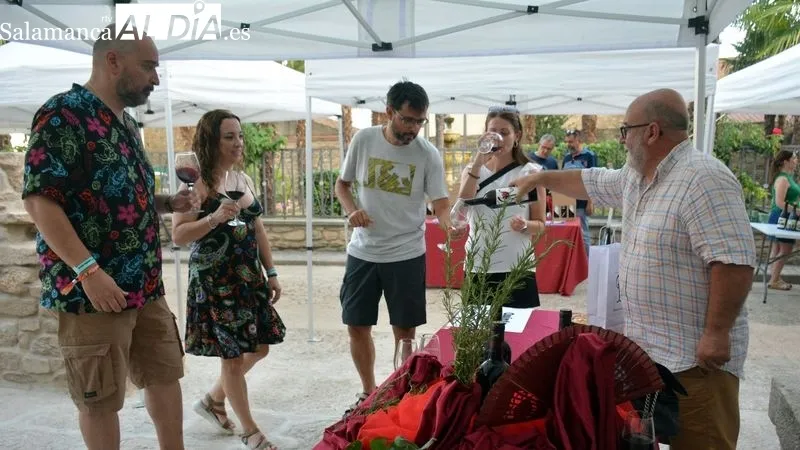 Los visitantes de la feria pudieron catar los diferentes vinos de cada bodega