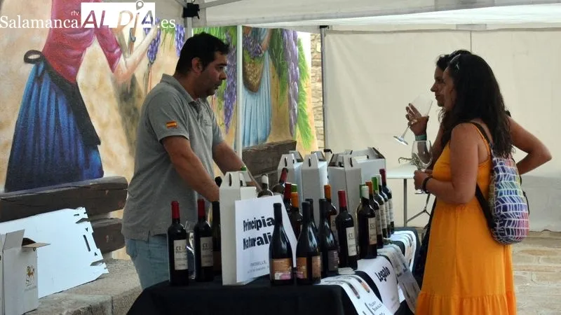 Los visitantes de la feria pudieron catar los diferentes vinos de cada bodega