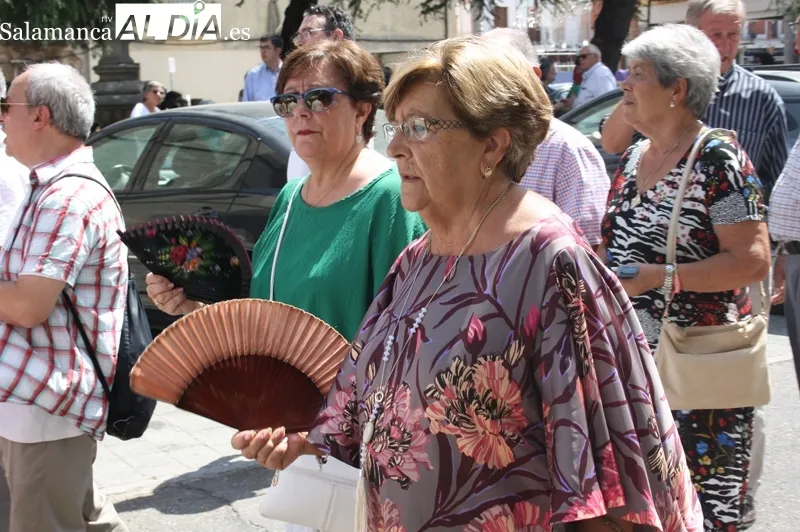 Santa Maria Reina procesionaba por primera vez este martes como patrona de Peñaranda