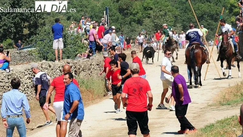 Foto 3 - Entretenido y emocionante segundo encierro a caballo en las fiestas de Lumbrales