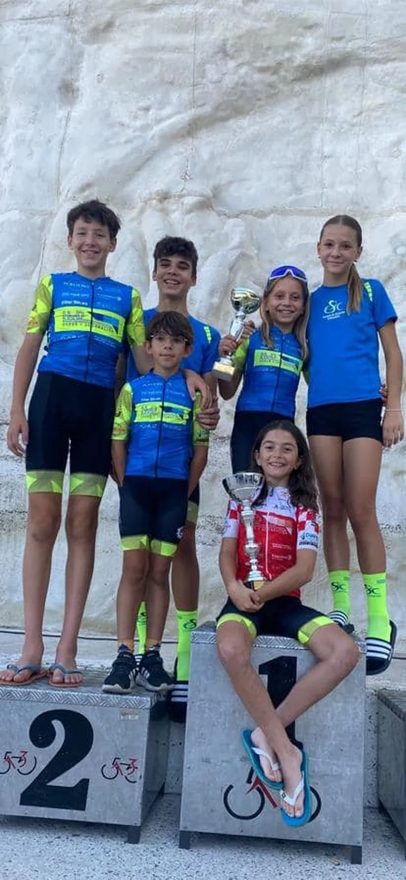 Deportistas de la Escuela de Ciclismo Salmantina