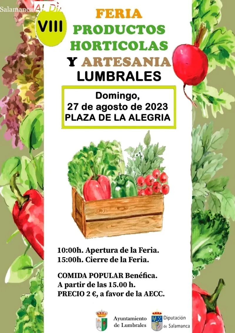 Exposición de productos hortícolas de la zona en la feria del 2022