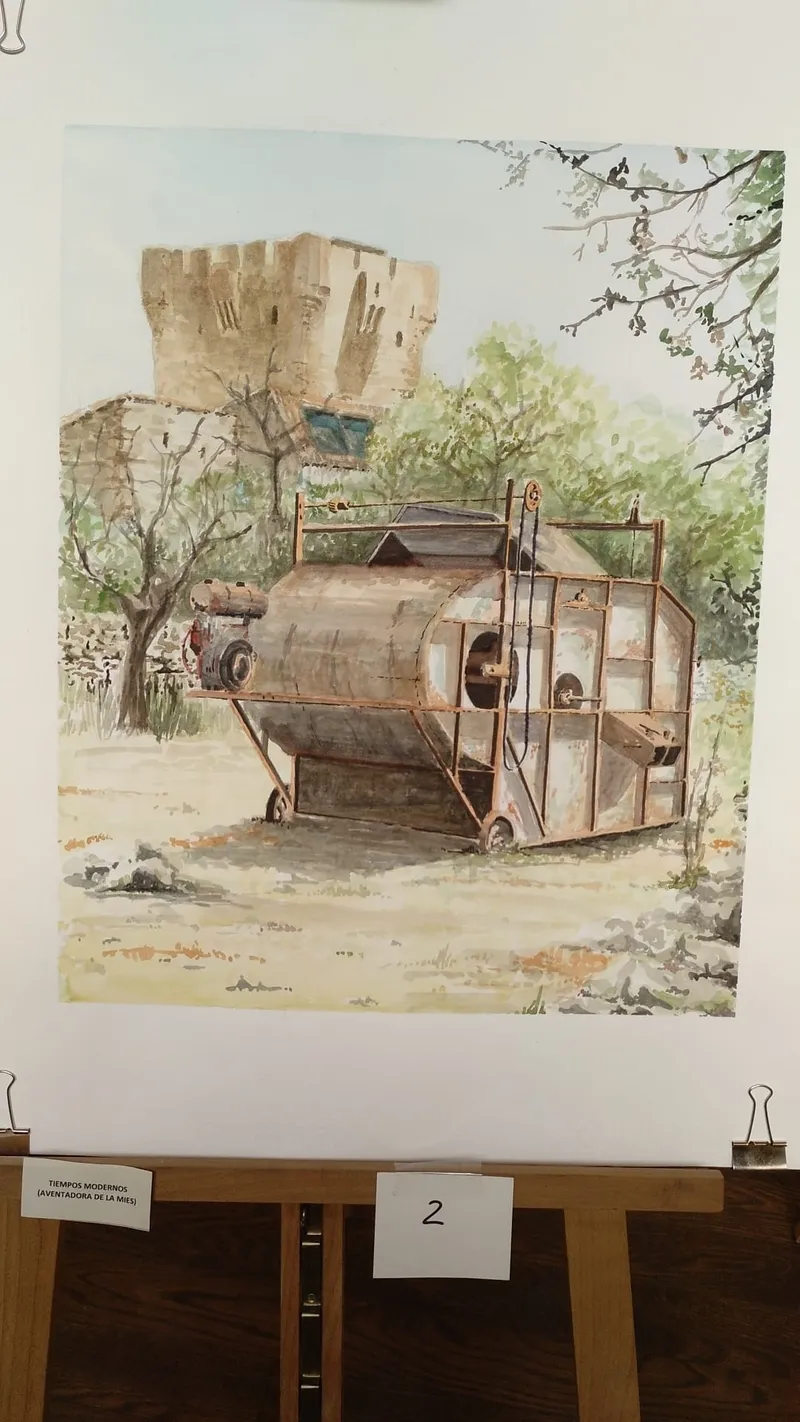 Foto 5 - Javier Encinas recibe el primer premio del V Certamen de pintura r&aacute;pida 'Villa de Sobradillo' por &lsquo;Tiempos modernos&rsquo;