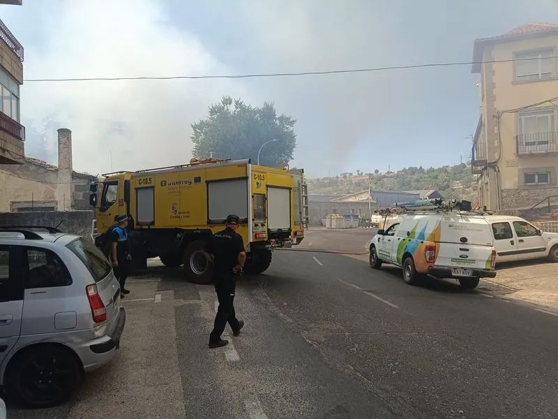 Incendio en Béjar. Fotos: David Sánchez