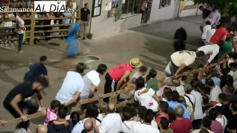 Los aficionados corrieron delante de los astados en la calle y el la plaza de toros