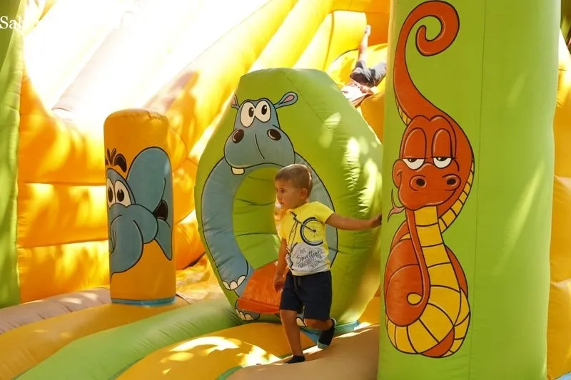 Hinchables y juegos infantiles en el Pardo de la Vega, en Carbajosa de la Sagrada. Foto de David Sañudo