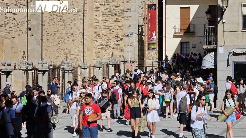Alba de Tormes se llena de peregrinos de la Jornada Mundial de la Juventud