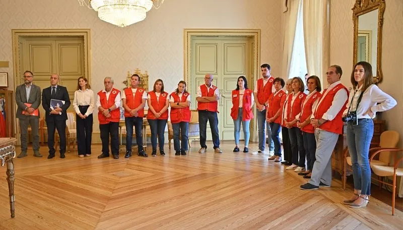 Recepción en el Ayuntamiento a una delegación de Cruz Roja Salamanca