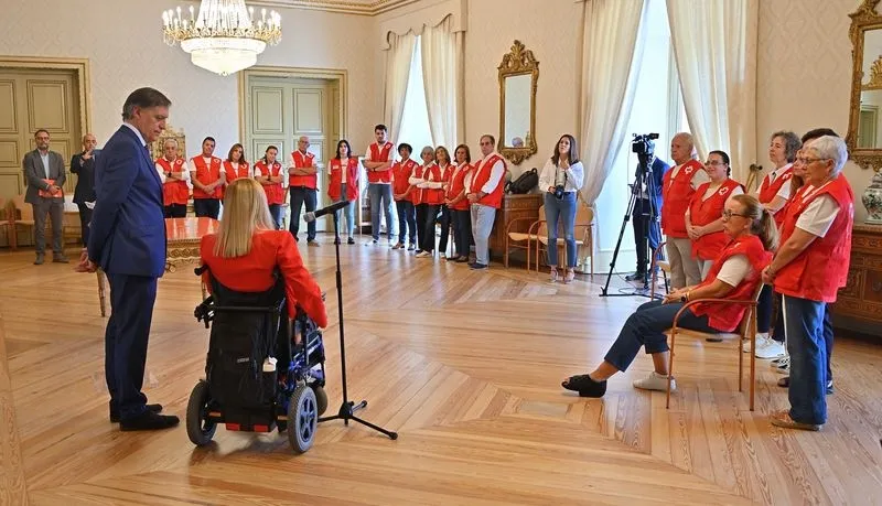 Recepción en el Ayuntamiento a una delegación de Cruz Roja Salamanca