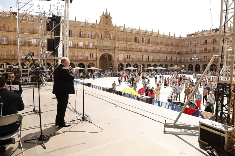 Concierto de la Banda Municipal de Música en la Plaza Mayor. Fotos: David Sañudo