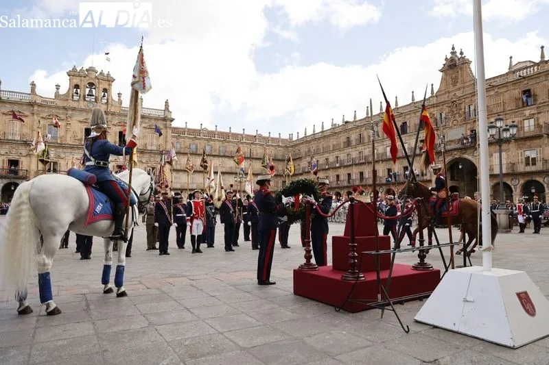 Jura de bandera civil en la Plaza Mayor de Salamanca. Fotos: David Sañudo