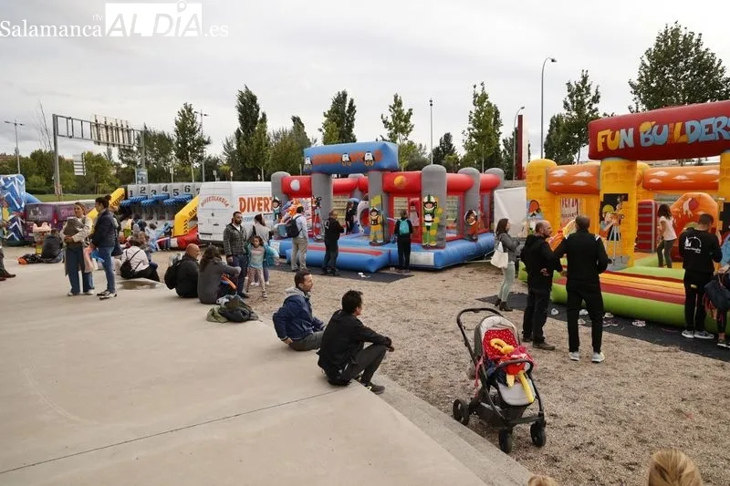 Hinchables en el Parque Elio Antonio de Nebrija. Fotos: David Sañudo
