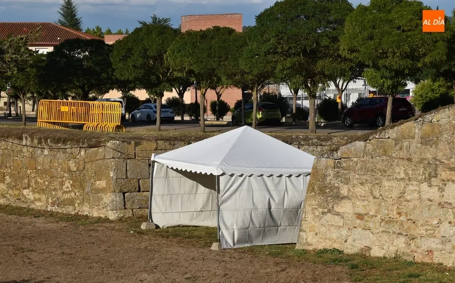 Foto 6 - Levantada la gran carpa de la Feria del Caballo