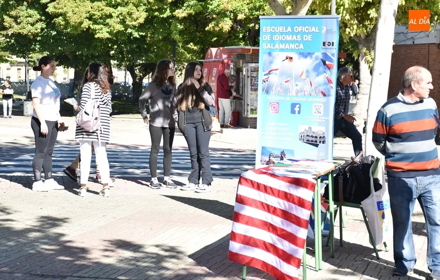 Foto 2 - La EOI sale a las calles mirobrigenses a intentar captar nuevos alumnos