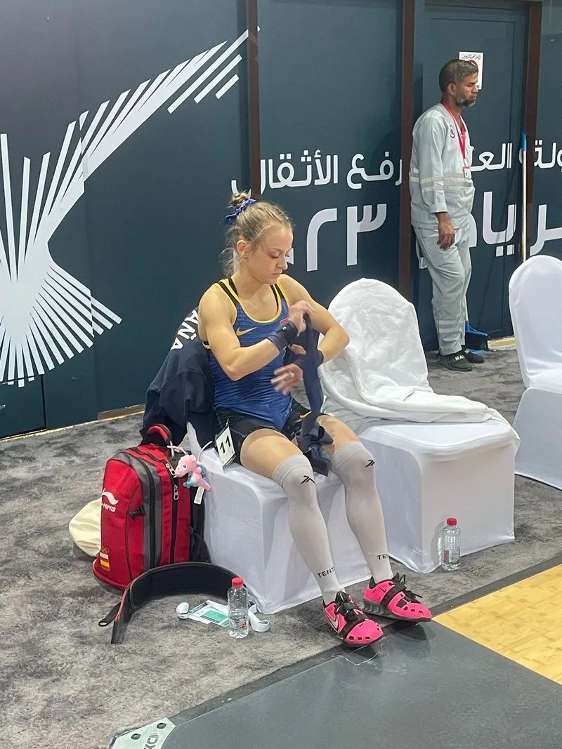 Marta García Rincón en el Mundial de Halterofilia celebrado en Riad