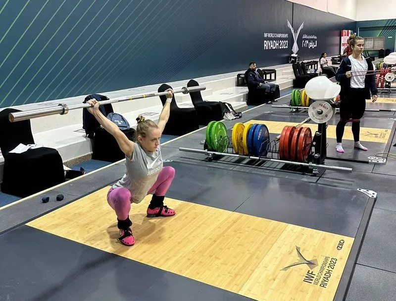 Marta García Rincón en el Mundial de Halterofilia celebrado en Riad