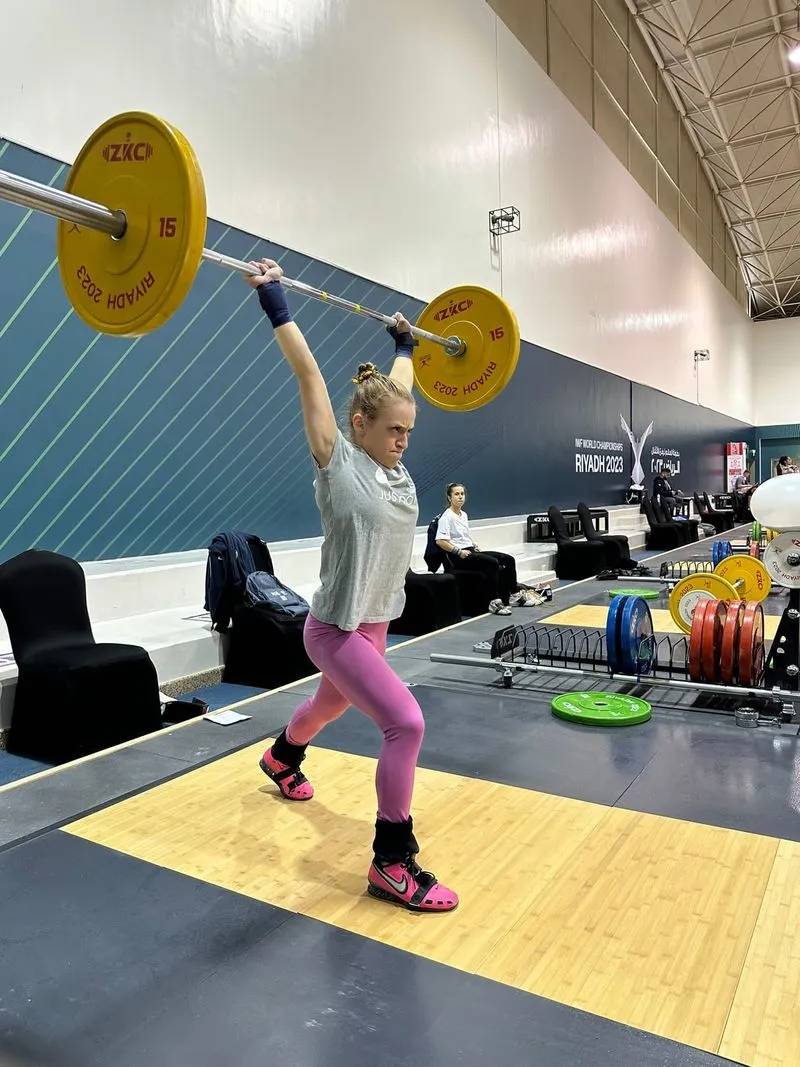 Marta García Rincón en el Mundial de Halterofilia celebrado en Riad