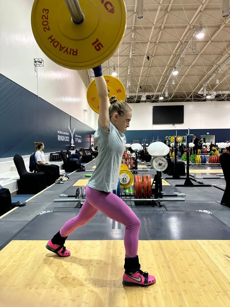 Marta García Rincón en el Mundial de Halterofilia celebrado en Riad