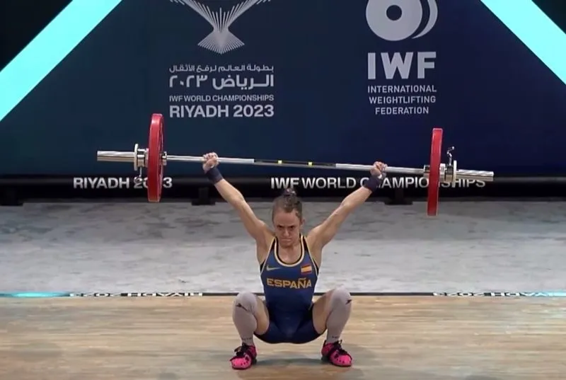 Marta García Rincón en el Mundial de Halterofilia celebrado en Riad