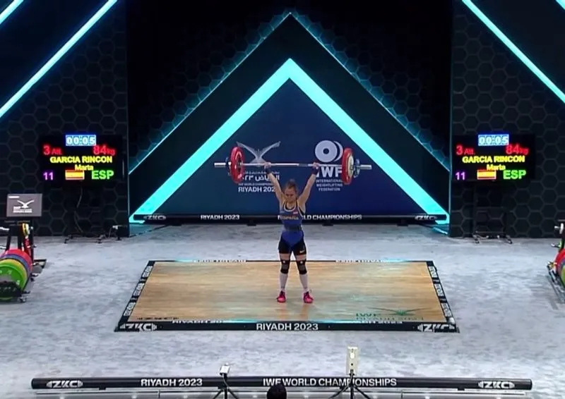 Marta García Rincón en el Mundial de Halterofilia celebrado en Riad